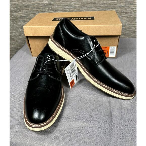 Steve Madden P-Jansen Mens Oxford Dress Shoes Size 10.5 Black 1849688 NEW main image 8